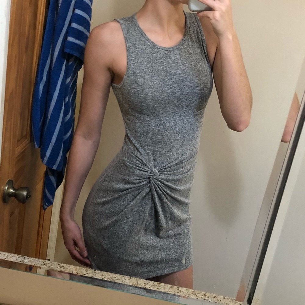 Gray knot dress
